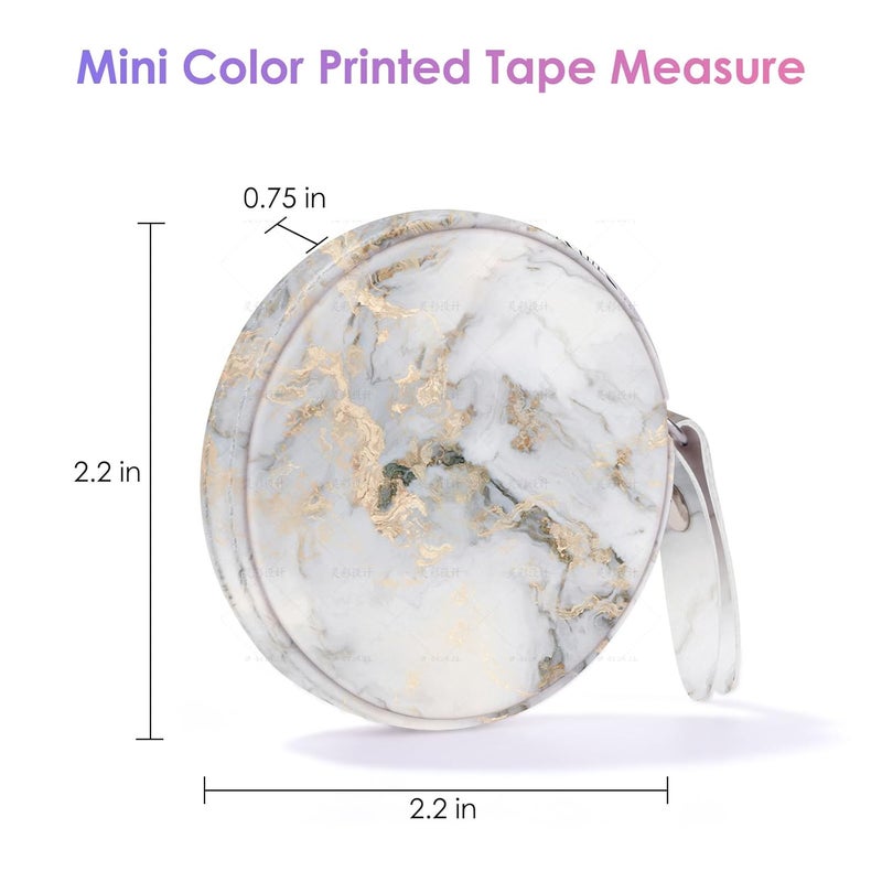 Gerkia Sewing Tape Measure，Colour Printed Small Retractable Soft Measuring Tape for Tailor Cloth Fabric Body Measurements. - Image 2